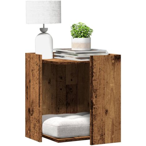 Katzenklo Altholz-Optik 42x42x51 cm Holzwerkstoff vidaXL152115