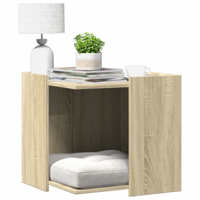 Katzenklo Sonoma Eiche 53x53x51 Cm Holzwerkstoff Vidaxl