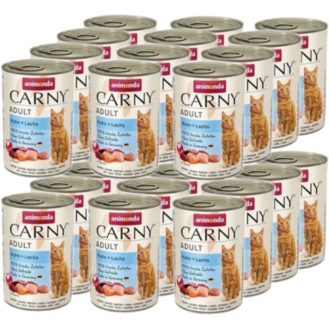 Katzennassfutter Cat Carny Adult CHICKEN SALMON 24x400g