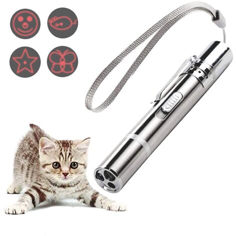 Katzenspielzeug, per USB wiederaufladbare LED-Taschenlampe, multifunktionales Katzentraining