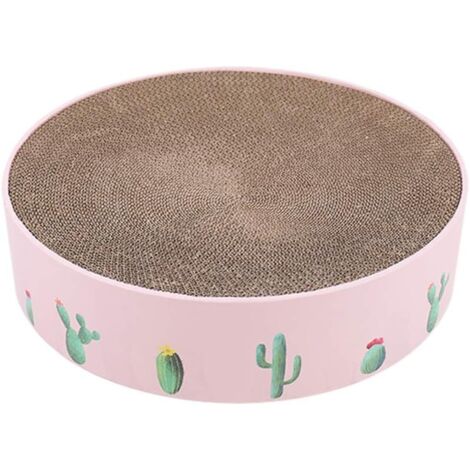 Katzenspielzeug, Wellpappe Katze Katzenminze Schaberbrett Nagelschaber Matte Kätzchenbett Spielzeug-Rosa-Klein