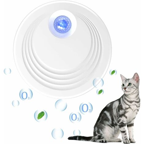 Katzenstreu-Desodorierer, USB-betriebener Haustier-Geruchsbeseitiger, Mini-Luftreiniger, extrem leises intelligentes Sensorsystem, Negativ-Ionen-Erfrischer zur Geruchsreduzierung für Bett, Schlafzimme