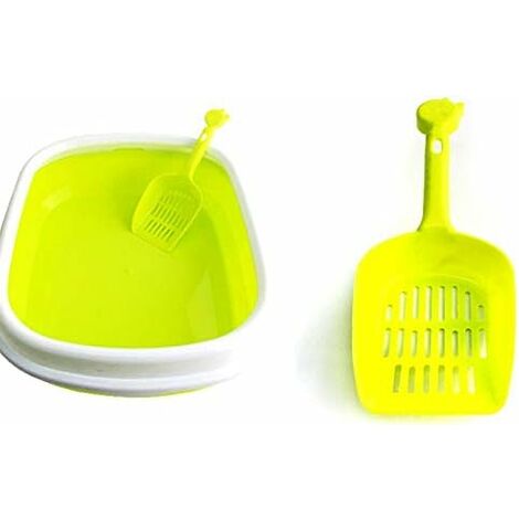Katzentoilette, Haustier-Katzenstreu, Katzen-Bettpfannen, tragbare, halbgeschlossene Haustier-Katzentoilette (Farbe: B)