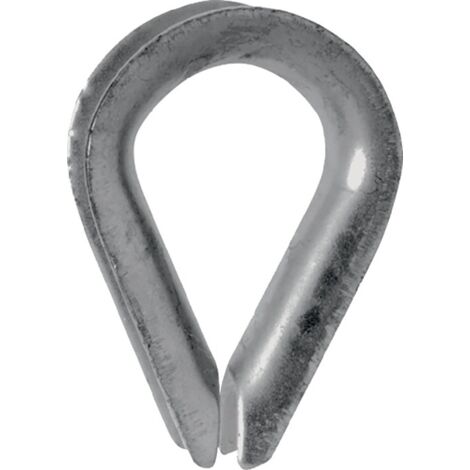 Kausche DIN 6899 Form B 12 mm Seil-Nenngröße 11,0 mm galvanisch verzinkt mit tiefer Rille