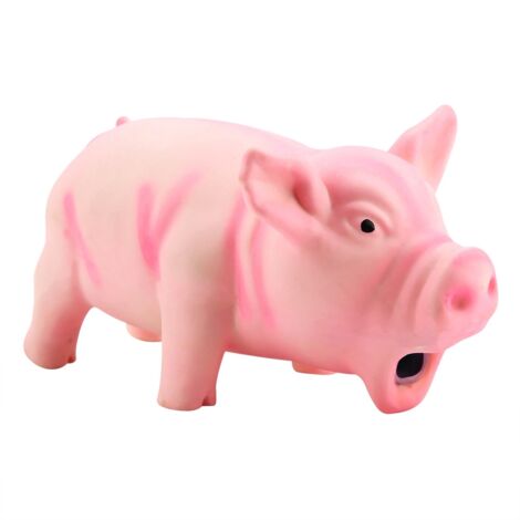 Kauspielzeug aus Latex für Hunde, quietschendes rosa Schweinchen – Spaß für Welpen