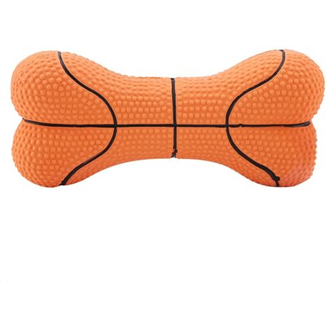 Kauspielzeug für Hunde aus Naturlatex – Robuster Hundeknochen (Basketball-Design)
