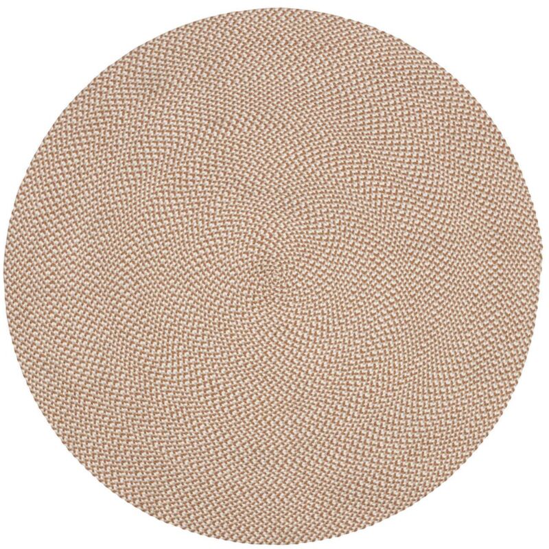 

Alfombra Ashlin beige redonda Ø 150 cm de PET reciclado 100% para uso interior y exterior - Kave Home