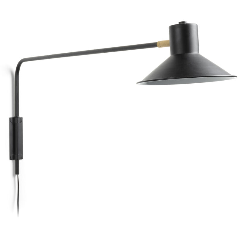 

Kave Home - Aplique de pared Aria negro de acero grande