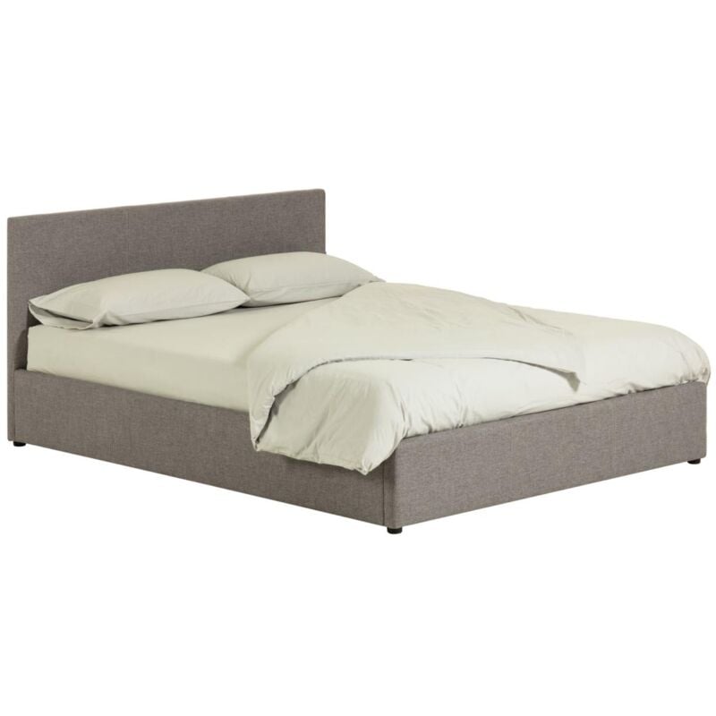 

Cama Nahiri 160 x 200 cm gris con estructura de madera y espuma de poliuretano tapizado - Kave Home