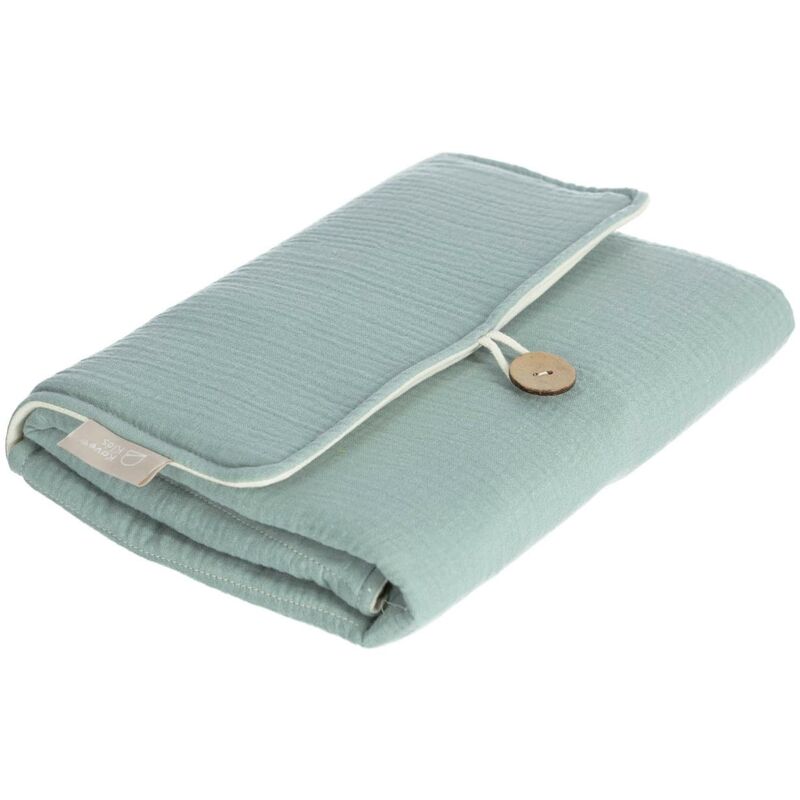 

Kave Home - Cambiador de viaje Jeila 100% algodón orgánico (GOTS) turquesa