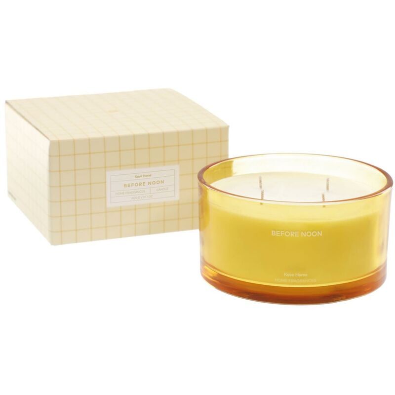 candela aromatica before noon 600 gr - giallo - kave home