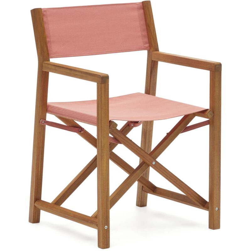 Kave Home - Chaise pliante pour le jardin Thianna terracotta et en bois d'acacia FSC 100%