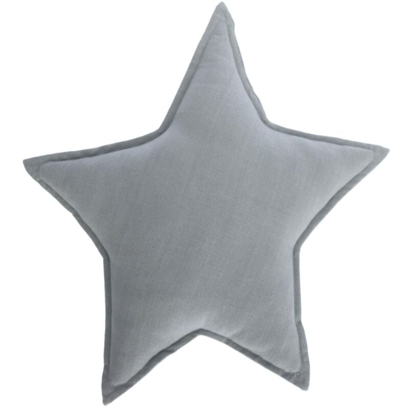 

Kave Home - Cojín estrella Noor 100% algodón orgánico (GOTS) gris 44 x 30 cm