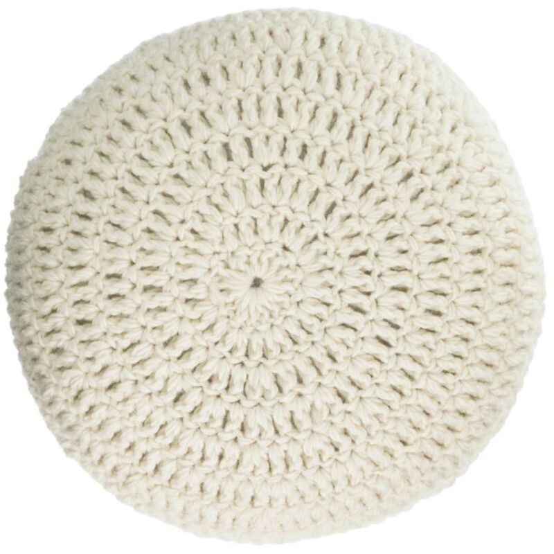 

Cojín redondo Magnolia 100% lana blanco Ø 45 cm - Kave Home