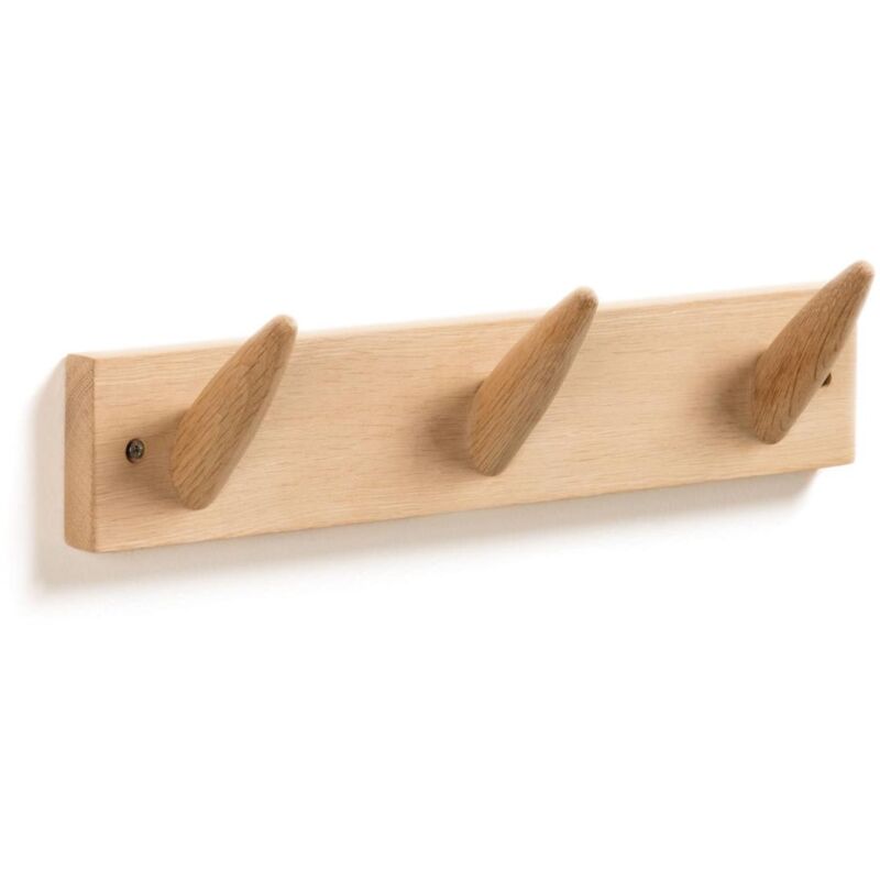 

Colgador de pared Natane con 3 perchas de madera de abedul - Kave Home