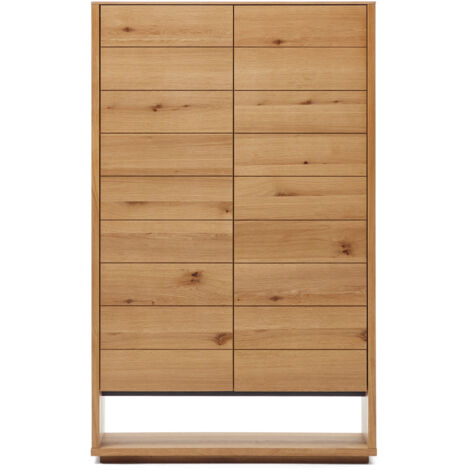 Credenza alta Mailen 2 porte in impiallacciatura di frassino con