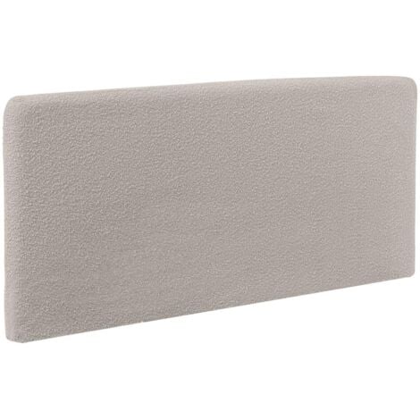 Kave Home - Dyla Bettkopfteil mit abnehmbarem Bezug in Bouclé weiß für Bett von 160 cm