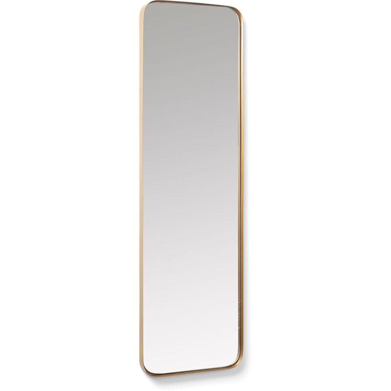 

Kave Home - Espejo de pared Marco dorado rectangular 30 x 100 cm de acero