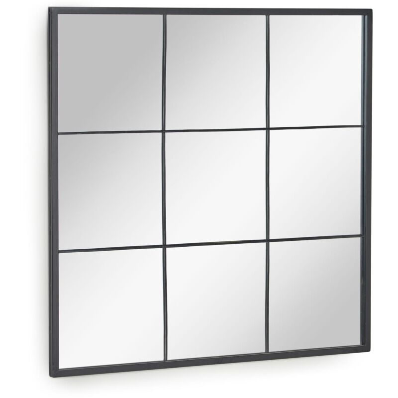 

Kave Home - Espejo de pared Ulrica metal negro 80 x 80 cm