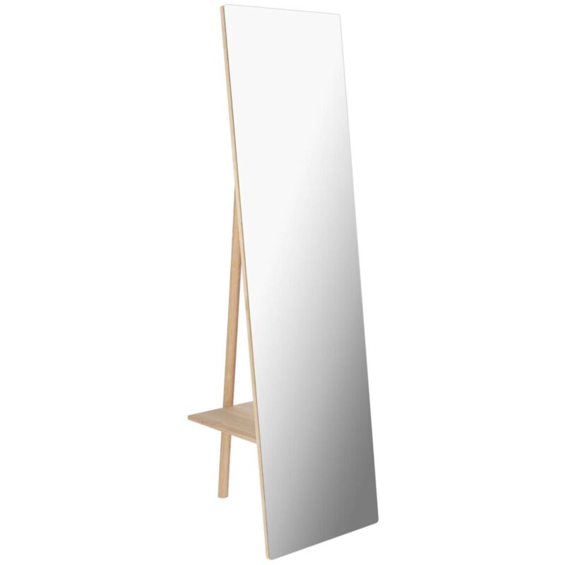 

Espejo perchero de pie Keisy madera maciza abedul 45 x 160 cm - Kave Home