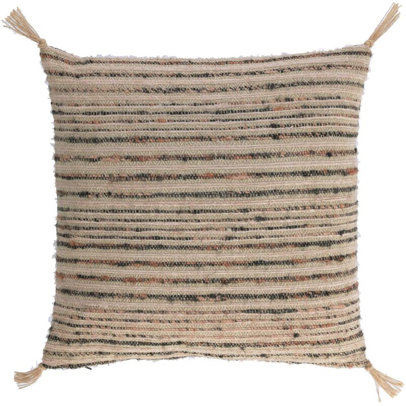 

Kave Home - Funda cojín Briksa de algodón y seda multicolor 45 x 45 cm