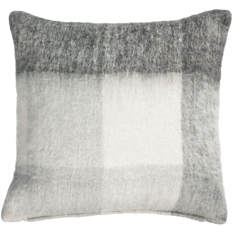 

Kave Home - Funda cojín Catarina cuadros blancos y grises 45 x 45 cm