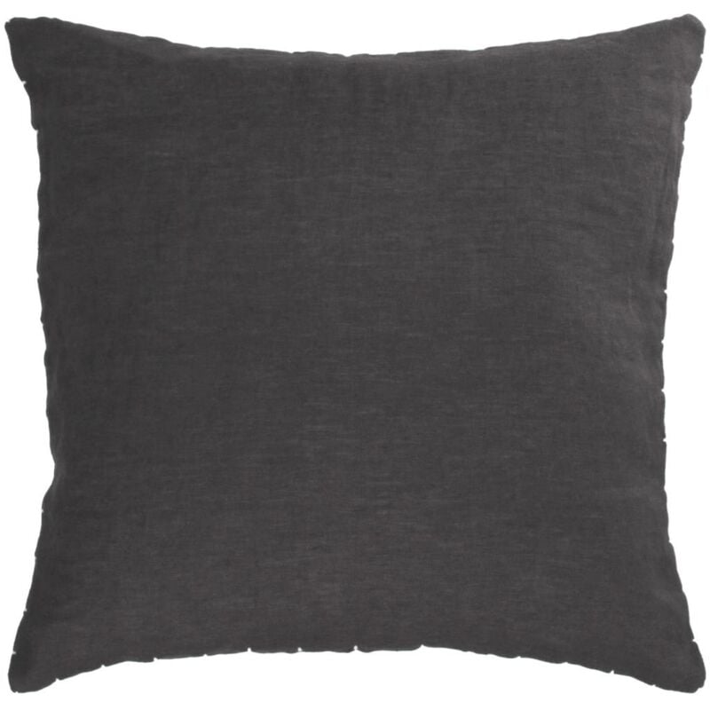 

Kave Home - Funda cojín Ellmina 100% lino negro 45 x 45 cm