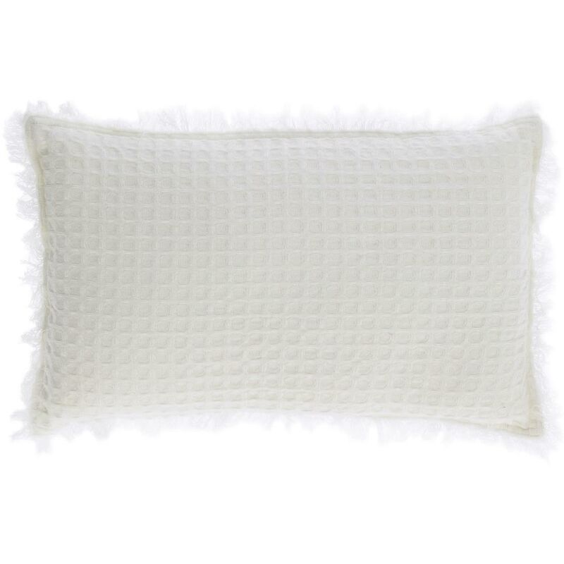 

Kave Home - Funda de cojín Shallow 100% algodón blanco 30 x 50 cm