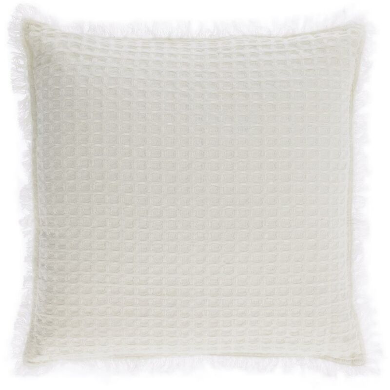 

Kave Home - Funda de cojín Shallow 100% algodón blanco 45 x 45 cm