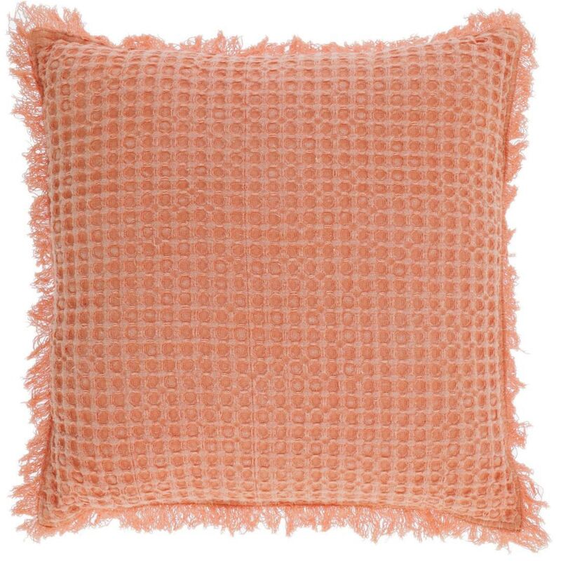 

Kave Home - Funda de cojín Shallow 100% algodón naranja de 45 x 45 cm