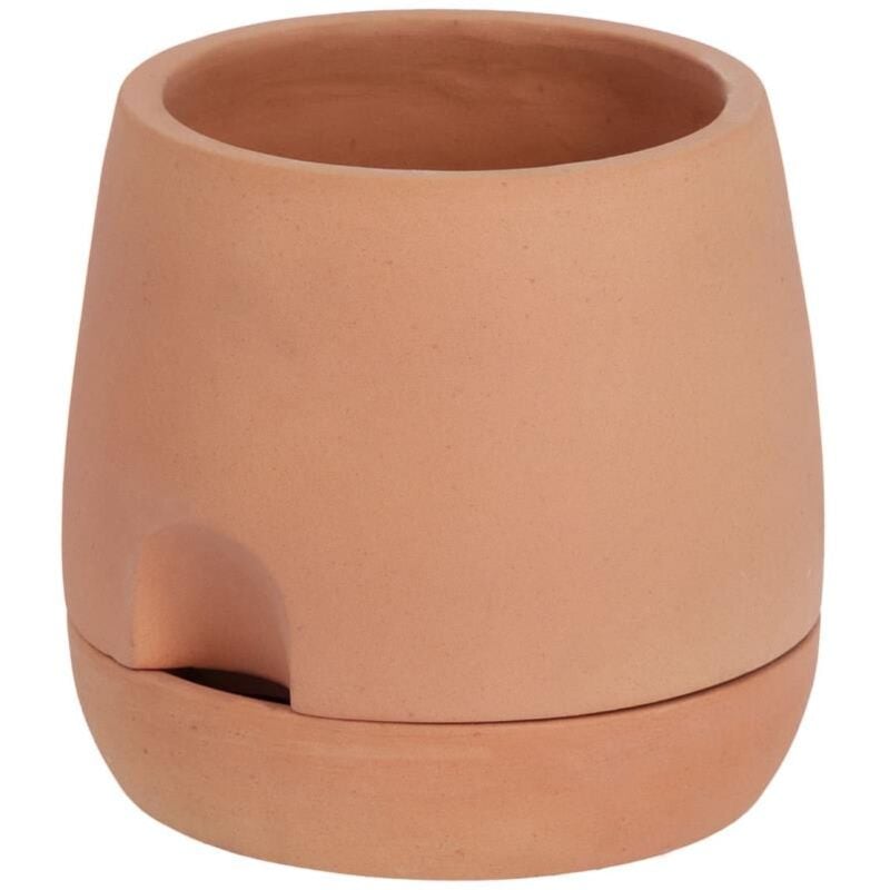 Kave Home - Petit pot avec auto-arrosage Luigina en terre cuite ø 27 cm