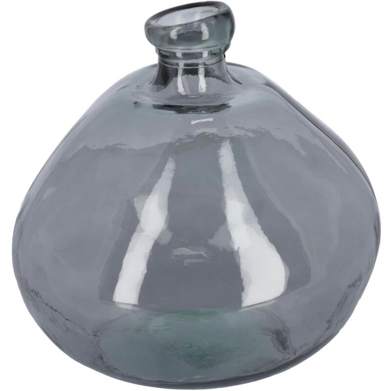 

Kave Home - Jarrón Brenna grande de vidrio azul 100% reciclado