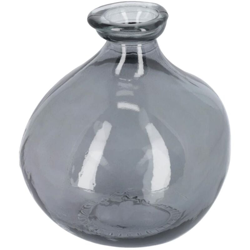 

Kave Home - Jarrón Brenna pequeño de vidrio azul 100% reciclado