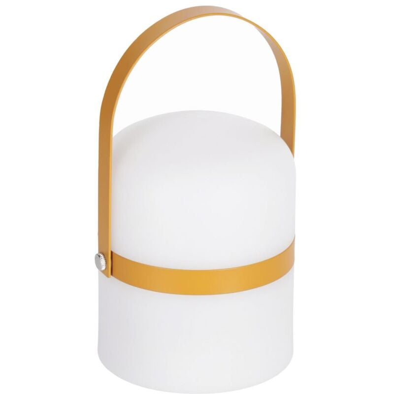 

Lámpara de mesa LED mini Ridley polietileno mostaza - Kave Home