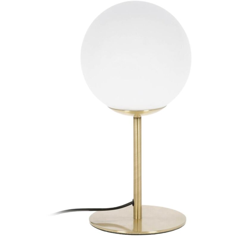 

Lámpara de mesa Mahala de acero y cristal glaseado - Kave Home