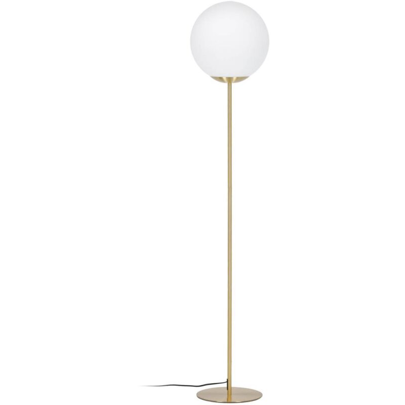 

Kave Home - Lámpara de pie Mahala de acero y cristal glaseado