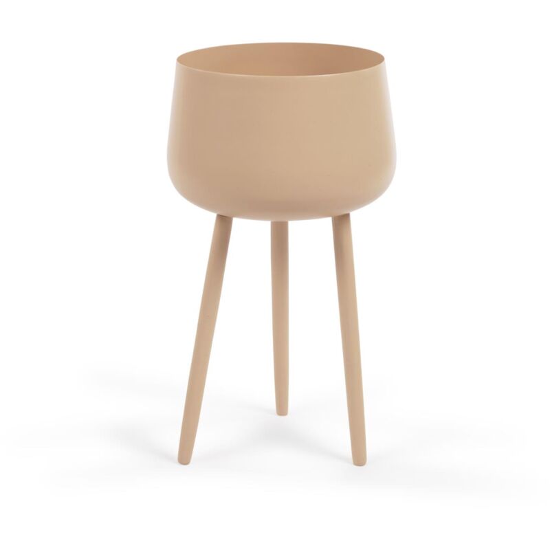 

Kave Home - Macetero Apia de metal beige Ø 15 cm