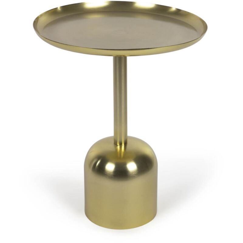 

Kave Home - Mesa auxiliar redonda Adaluz de metal dorado Ø 37 cm