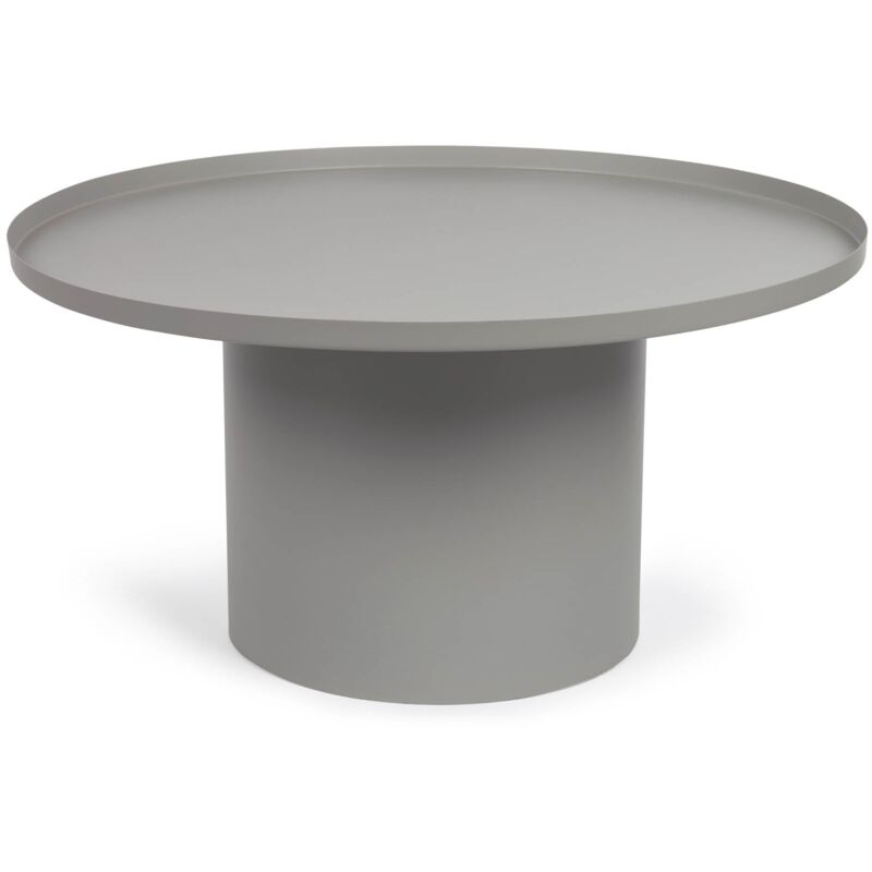 

Kave Home - Mesa auxiliar redonda Fleksa de metal gris Ø 72 cm