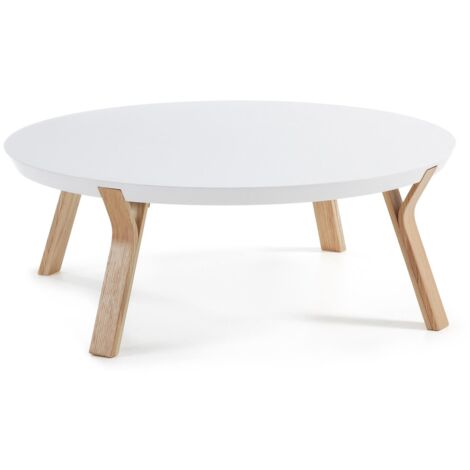 Tablero de mesa redondo madera maciza de pino blanco Ø90x3 cm