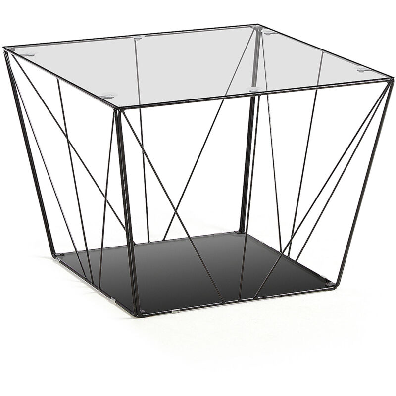 

Kave Home - Mesa de centro Sheffield blanca redonda Ø 43 cm de mármol y estructura de acero en dorado