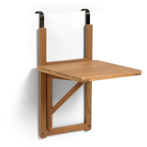 Kave Home - Mesa plegable de balcón Amarilis madera maciza acacia 40 x 42 cm FSC 100%