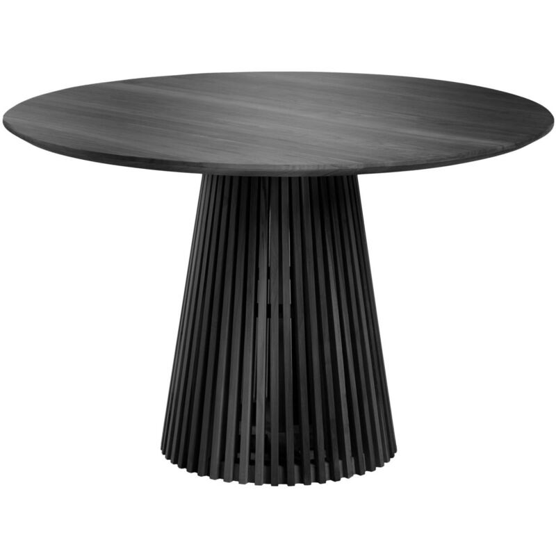 

Kave Home - Mesa redonda Jeanette madera maciza de mindi negro Ø 120 cm
