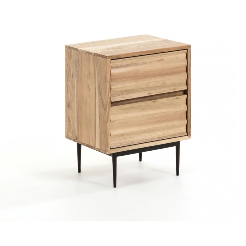 

Mesita de noche Delsie de madera maciza de acacia 40 x 55 cm - Kave Home