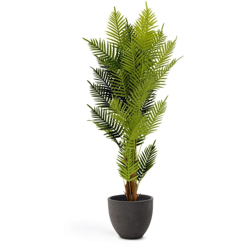 

Kave Home - Planta artificial Palmera de helecho con maceta negro 150 cm