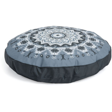 King Home Pouf Comodone 65x62h cm sfoderabile blu