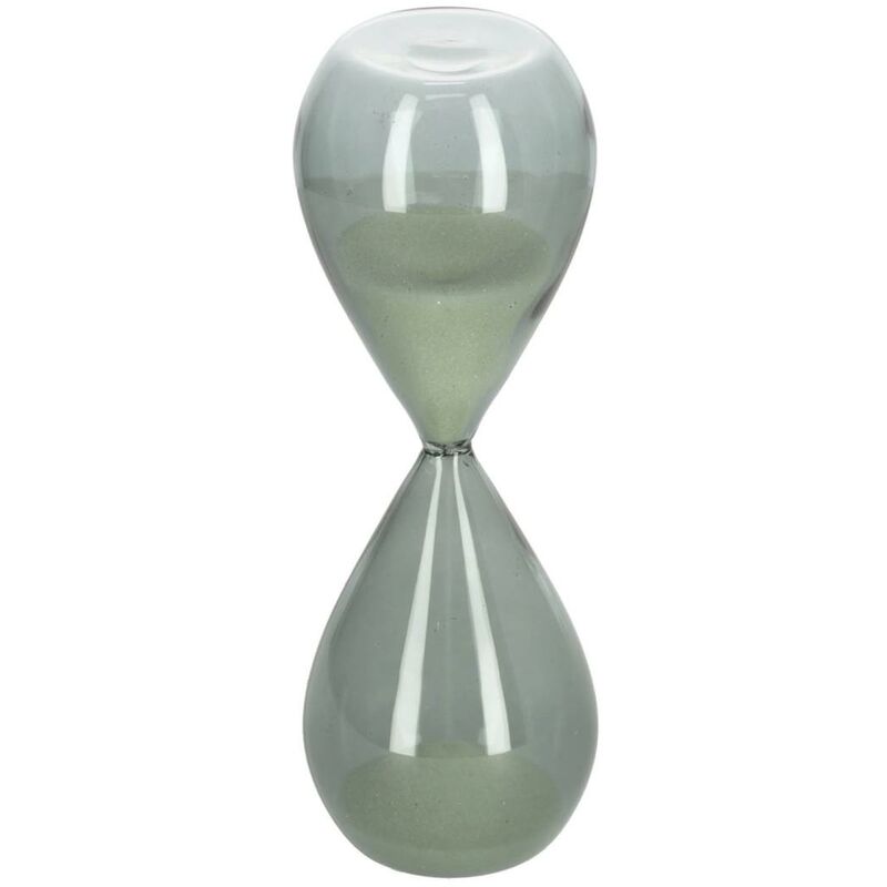 

Kave Home - Reloj de arena Jany de cristal y verde