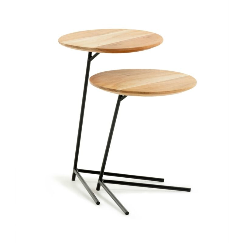

Kave Home - Set Asha de 2 mesas auxiliares Ø 40 cm / Ø 40 cm