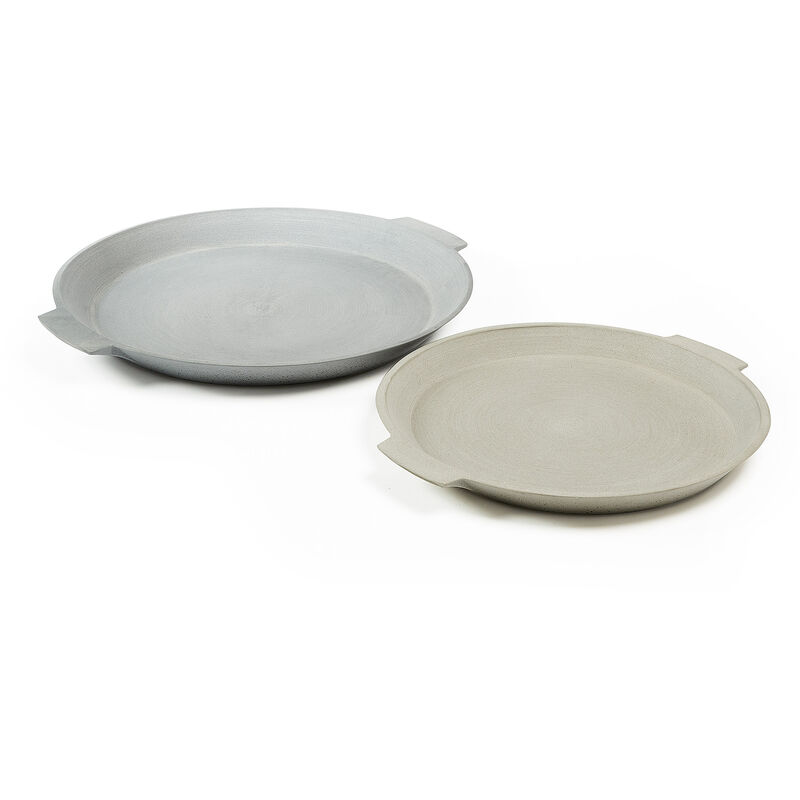 

Set de 2 bandejas Marta gris y beige de cemento para interior y exterior - Kave Home