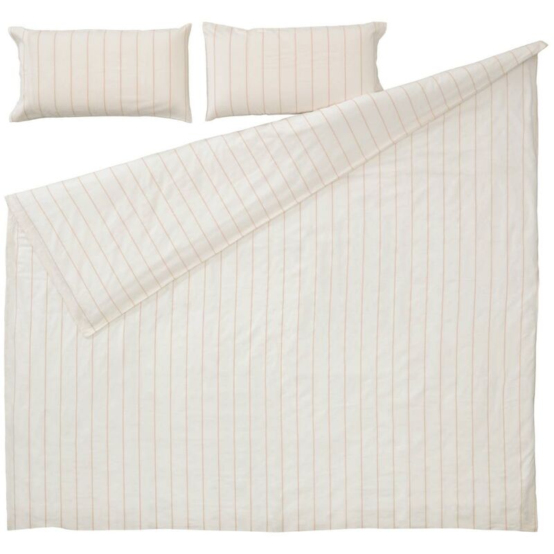 

Set Kalid funda nórdica, bajera y funda almohada algodón orgánico GOTS mostaza 135x190 cm - Kave Home